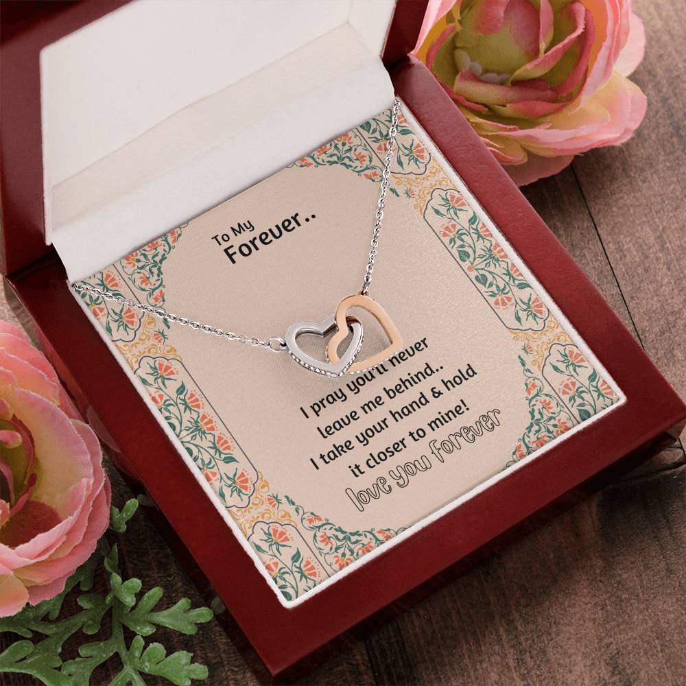 To My Forever Interlocking Hearts Necklace