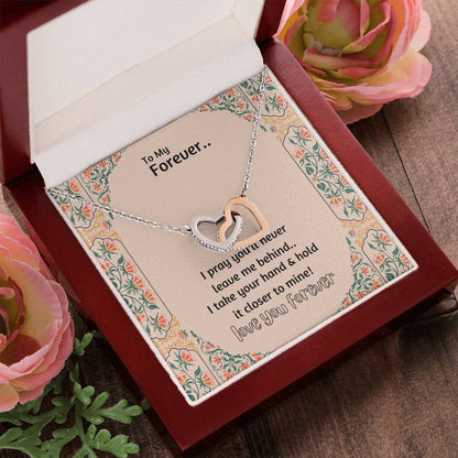 To My Forever Interlocking Hearts Necklace