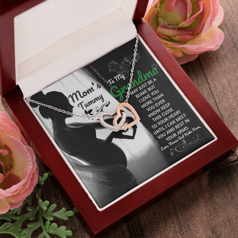 New Grandma Gift Grandma To Be Gifts For Expectant Grandmother Future Grandma Expecting Grandma Gift For Grandma To Be At Baby Shower Interlocking Hearts Necklace