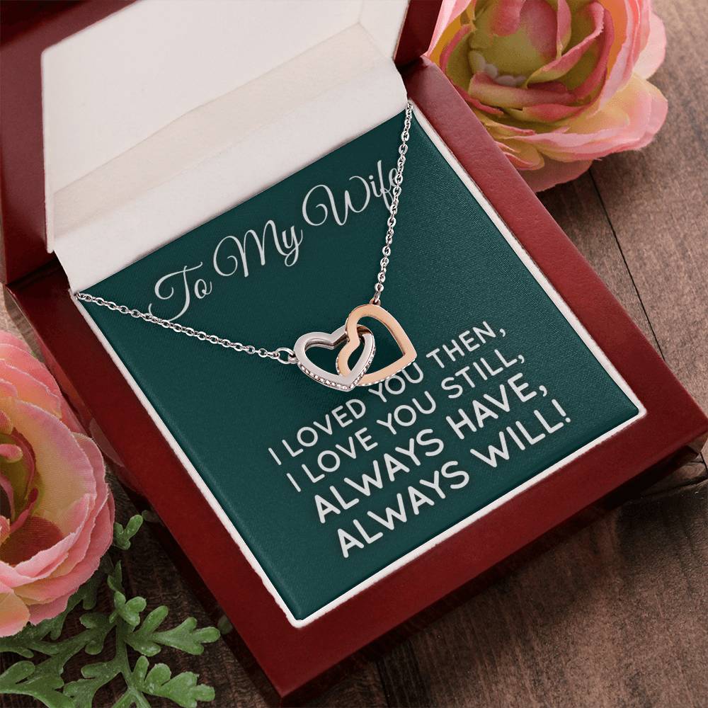 I Love You Interlocking Hearts Necklace