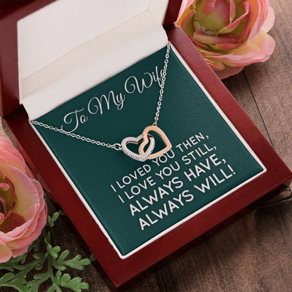 I Love You Interlocking Hearts Necklace