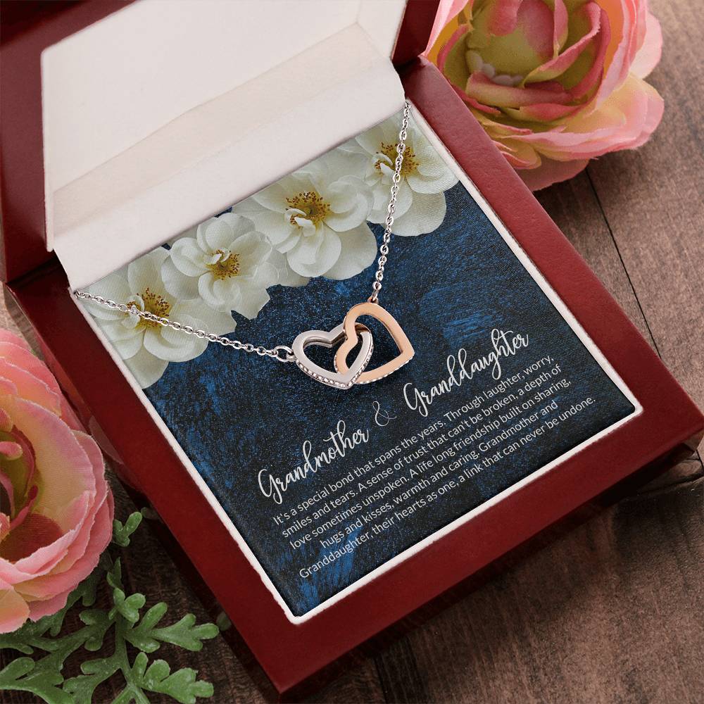 Grandma & Granddaughter Interlocking Heart Necklace Interlocking Hearts Necklace