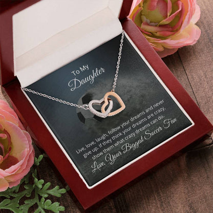 Live Love Laugh Necklace Interlocking Hearts Necklace