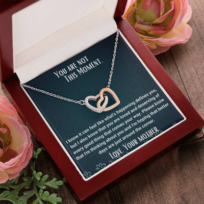 Interlocked Jewelry Mother Sympathy Gift To Daughter Interlocking Hearts Necklace