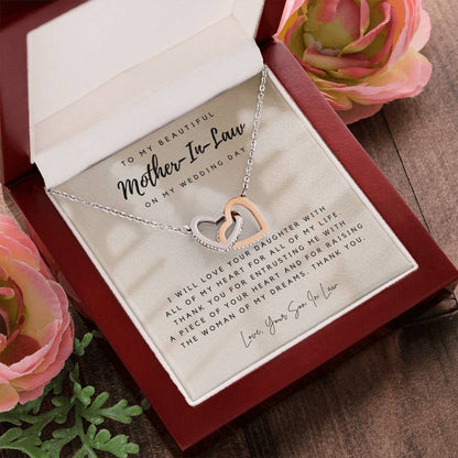 Mother Of The Bride Gift From Groom Mother In Law Gift On Wedding Day From Groom Gifts For Mother Of The Bride Future Mother-In-Law Interlocking Hearts Necklace