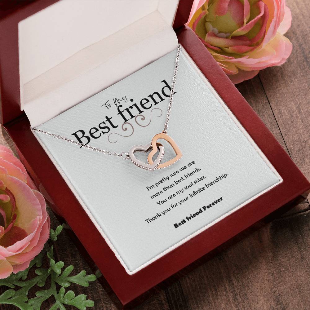 Best Friend Forever Interlocking Hearts Necklace