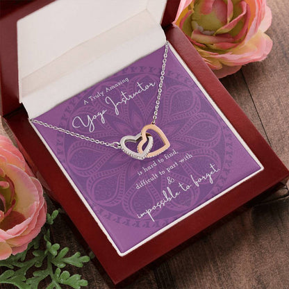 Gift For Yoga Instructor Yoga Instructor Appreciation Gift A Truly Amazing Yoga Instructor Gift Interlocking Hearts Necklace