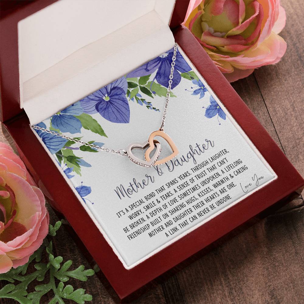 Mother Daughter Necklace Mom Gift Mother'S Day Gift Daughter Gift Jewelry For Mom Interlocking Hearts Necklace