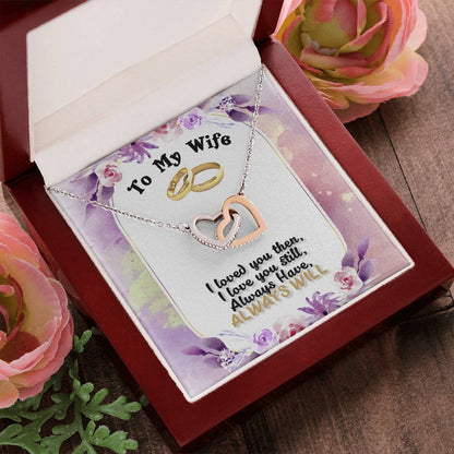 I Love You Always Necklace Interlocking Hearts Necklace