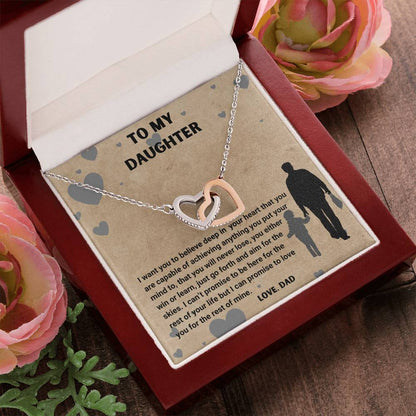 To My Daughter ?? Interlocking Hearts Necklace