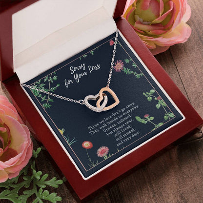 Cat Memorial Necklace Dog Memorial Necklace Pet Memorial Necklace Pet Sympathy Gift Pet Loss Gift Interlocking Hearts Necklace