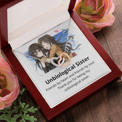 Unbiological Sister - Necklace Interlocking Hearts Necklace
