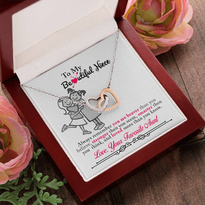 To My Aunt Necklace Aunt Necklace Aunt Jewelry Aunt Appreciation Gift For Aunt Auntie Gift Aunt Birthday Gift Interlocking Hearts Necklace