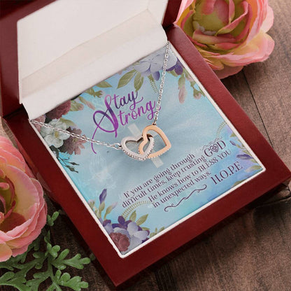 Stay Strong - Interlocking Hearts Necklace