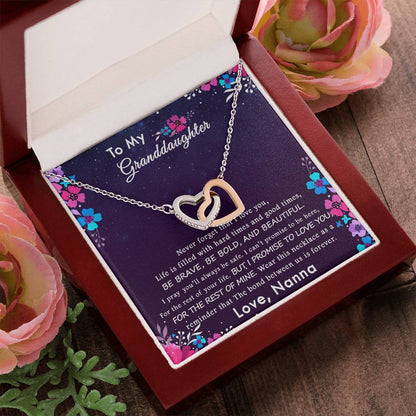 Interlocking Heart Necklace Gift For Granddaughter Interlocking Hearts Necklace
