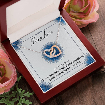 Best Gifts For Teacher Interlocking Hearts Necklace