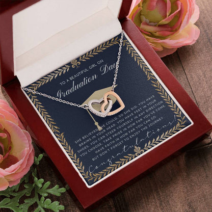 Graduation Gift Necklace For Daughter Graduation Gift For Her College Graduation Gift For Her High School Senior Graduation Mba Phd Master Class Of Interlocking Hearts Necklace