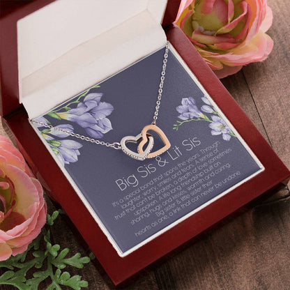 Big Sister And Little Sister Their Hearts As One Interlocking Hearts Necklace Birthday Gift