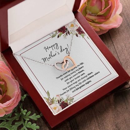 Happy Mothers Day! Thanks Mom For Gifting Me Life Interlocking Hearts Necklace