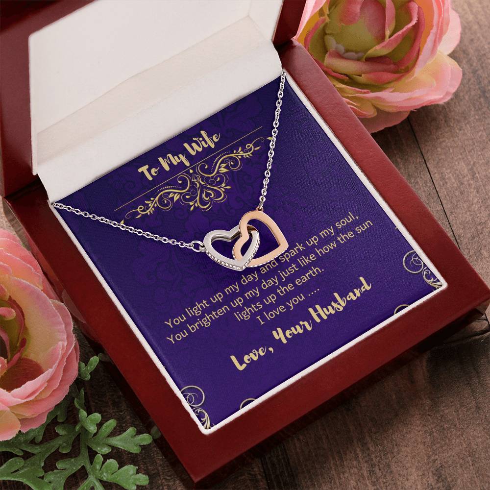 Sparkling Two Hearts Interlocked Necklace Interlocking Hearts Necklace