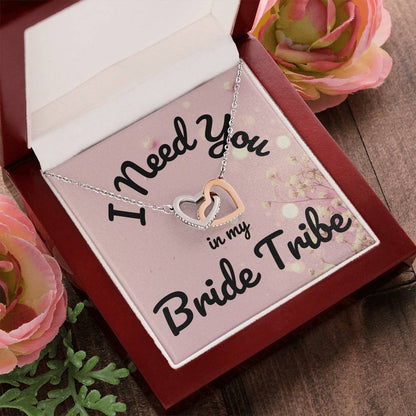 Entwined Heart Bride Tribe Necklace Interlocking Hearts Necklace