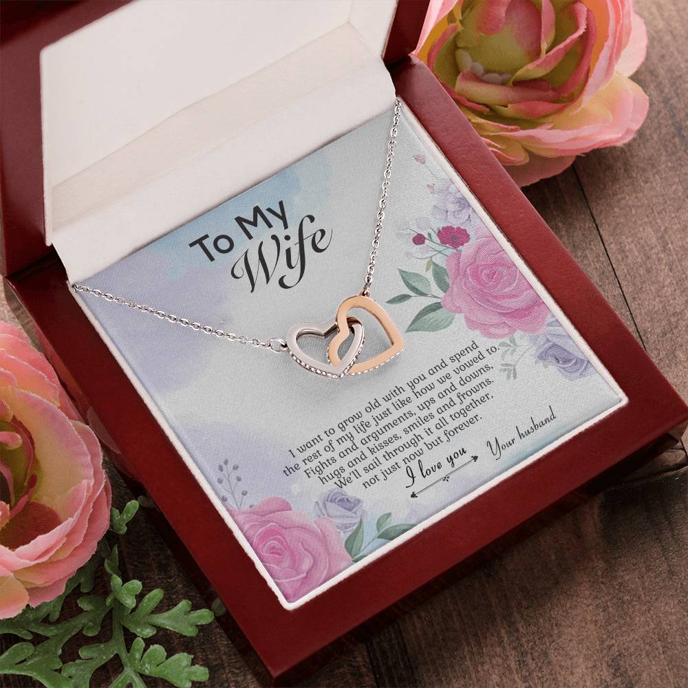 We'Ll Sail Through Together Interlocking Hearts Necklace