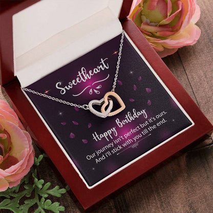 To Significant Other ? Sweetheart Happy Birthday ? Interlocking Hearts Necklace