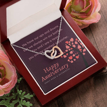 Heart Together Interlocking Hearts Necklace