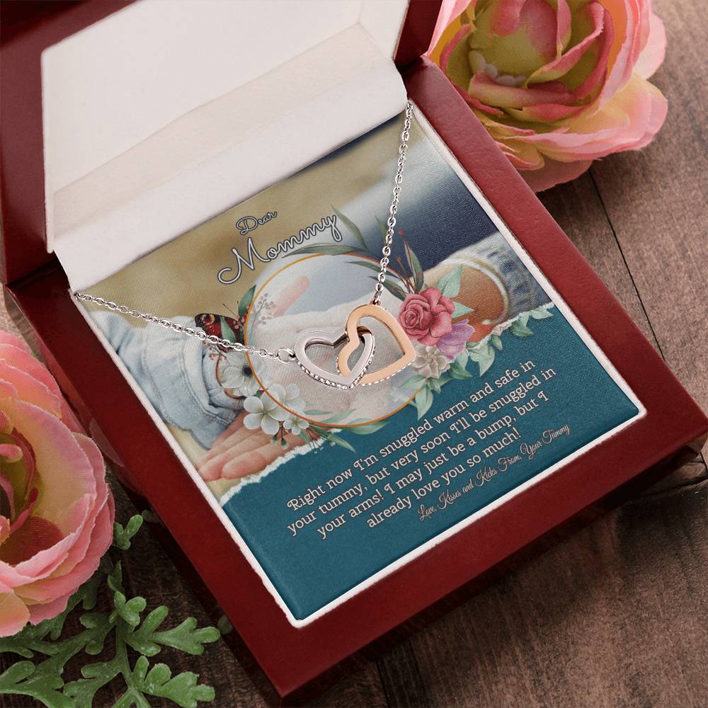 Mom To Be Gift Pregnancy Gift For Mom To Be Mommy Present From Unborn Baby Gift For Expecting Moms Interlocking Hearts Necklace
