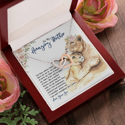 To My Amazing Mother - You Have Always Been There - From Son Necklace Interlocking Hearts Necklace