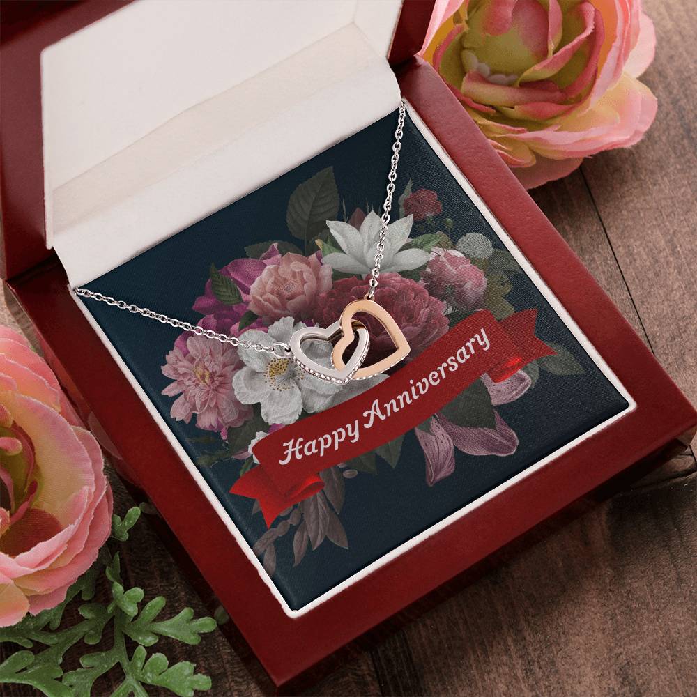 Happy Anniversary - Interlocking Hearts Necklace