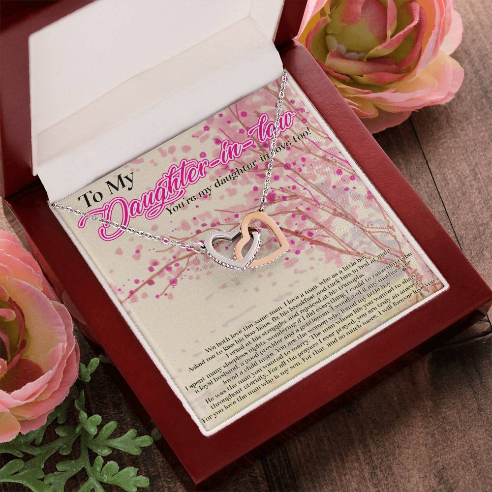 Daughter In Law Necklace And Sayingdaughter In Law Necklacedaughter In Law Wedding Giftdaughter In Law Jewelry Box Necklace For Daughter Interlocking Hearts Necklace