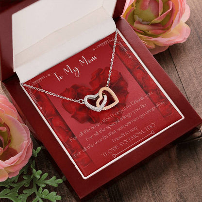 Mother'S Day Necklace To My Mom Necklace Mothers Day Gift From Daughter Mom Gift From Son Mom Necklace Interlocking Hearts Necklace