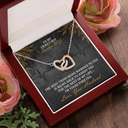 Hot Teacher Wife Interlocked Hearts Necklace Interlocking Hearts Necklace