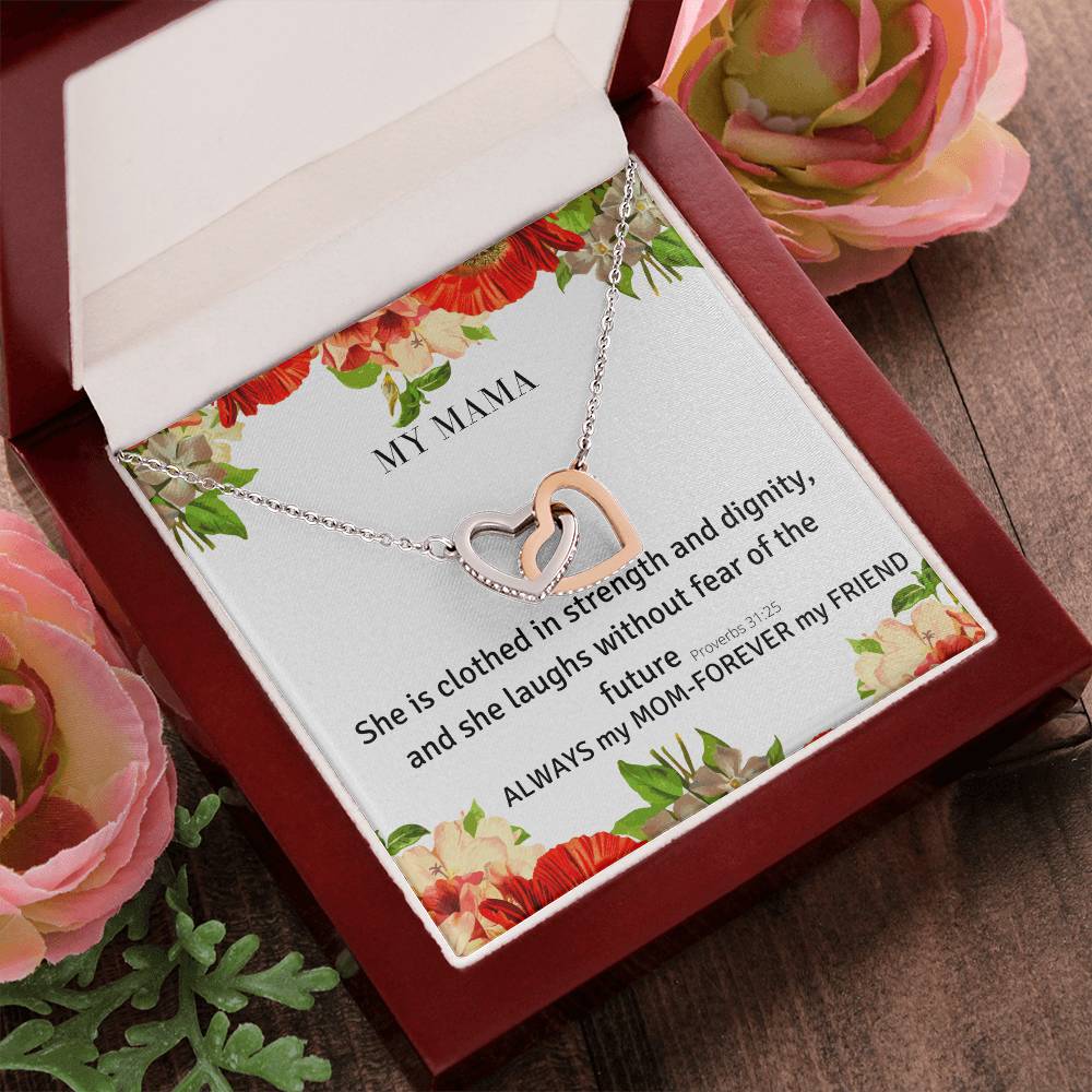 Gift For Mom-Necklace For Mama Interlocking Hearts Necklace
