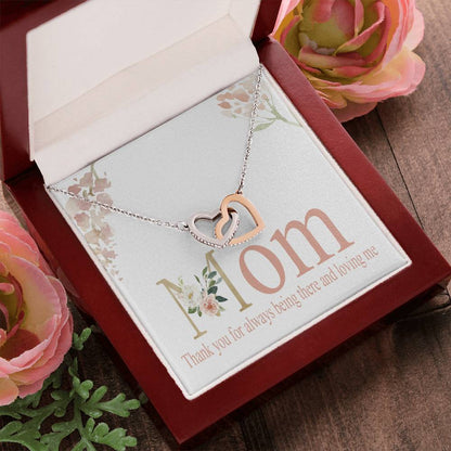 Mom Necklace Interlocking Hearts Necklace