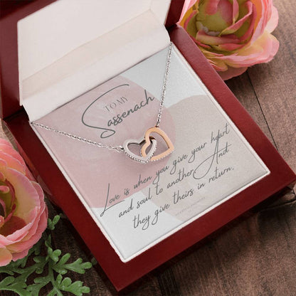 To My Sassenach Outlander Gift Outlander Gift Box Outlander Jewelry Outlander Gift For Wife Outlander Charm Outlander Necklace Interlocking Hearts Necklace
