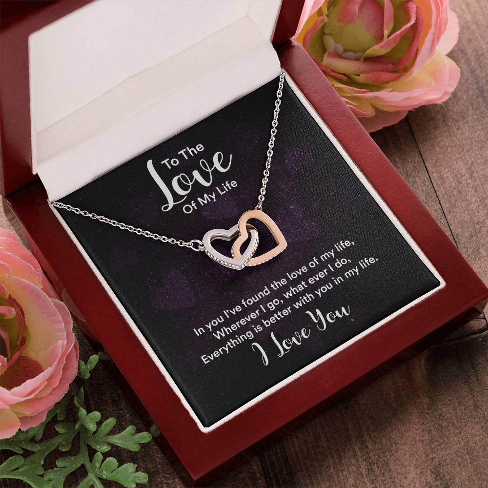To My Beautiful Girlfriend Love Knot Necklace Anniversary Gift For Girlfriend Christmas Girlfriend Gift Gift For Girlfriend Interlocking Hearts Necklace