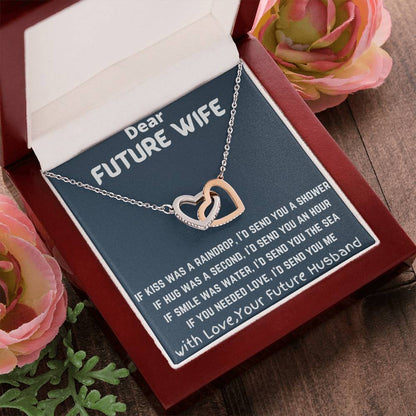 Gift For Future Wife Interlocking Hearts Necklace