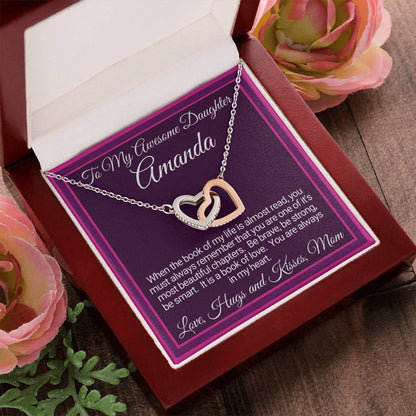 Personalize It Linked Hearts Necklace Gift For Daughter From Mom Interlocking Hearts Necklace