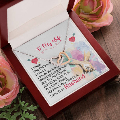 Gift For Wife - Interlocking Heart Necklace Interlocking Hearts Necklace