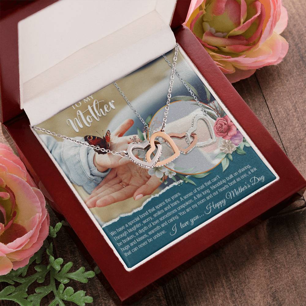Mother'S Day Gift To My Beautiful Mother Daughter To Mother Gift Son To Mother Gift Happy Mother'S Day Necklace For Mom Beautiful Gift For Mom Interlocking Hearts Necklace
