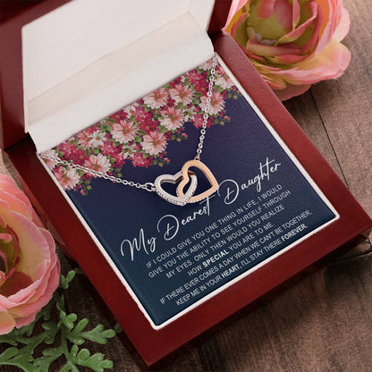 Surprise Gift For Daughter Interlocking Hearts Necklace