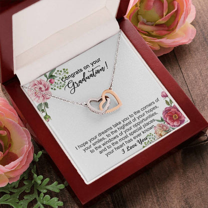 Graduation Gift For Girls Graduation Day - Necklace Interlocking Hearts Necklace