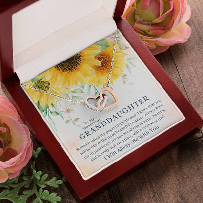 To My Wonderful Granddaughter – I Always Be With You – Necklace ?? Interlocking Hearts Necklace