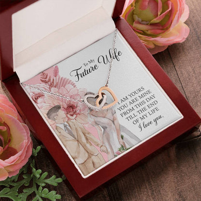To My Amazing Future Wife Husband Love You Love For Partner Interlocking Hearts Necklace