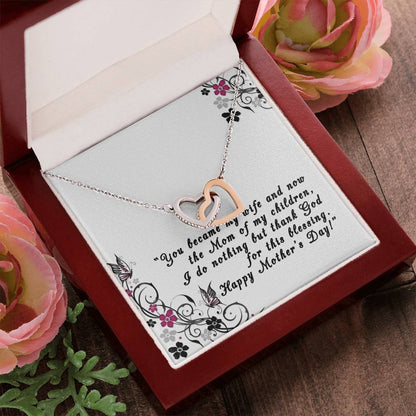 Mother'S Day Gift For Wife Interlocking Hearts Necklace