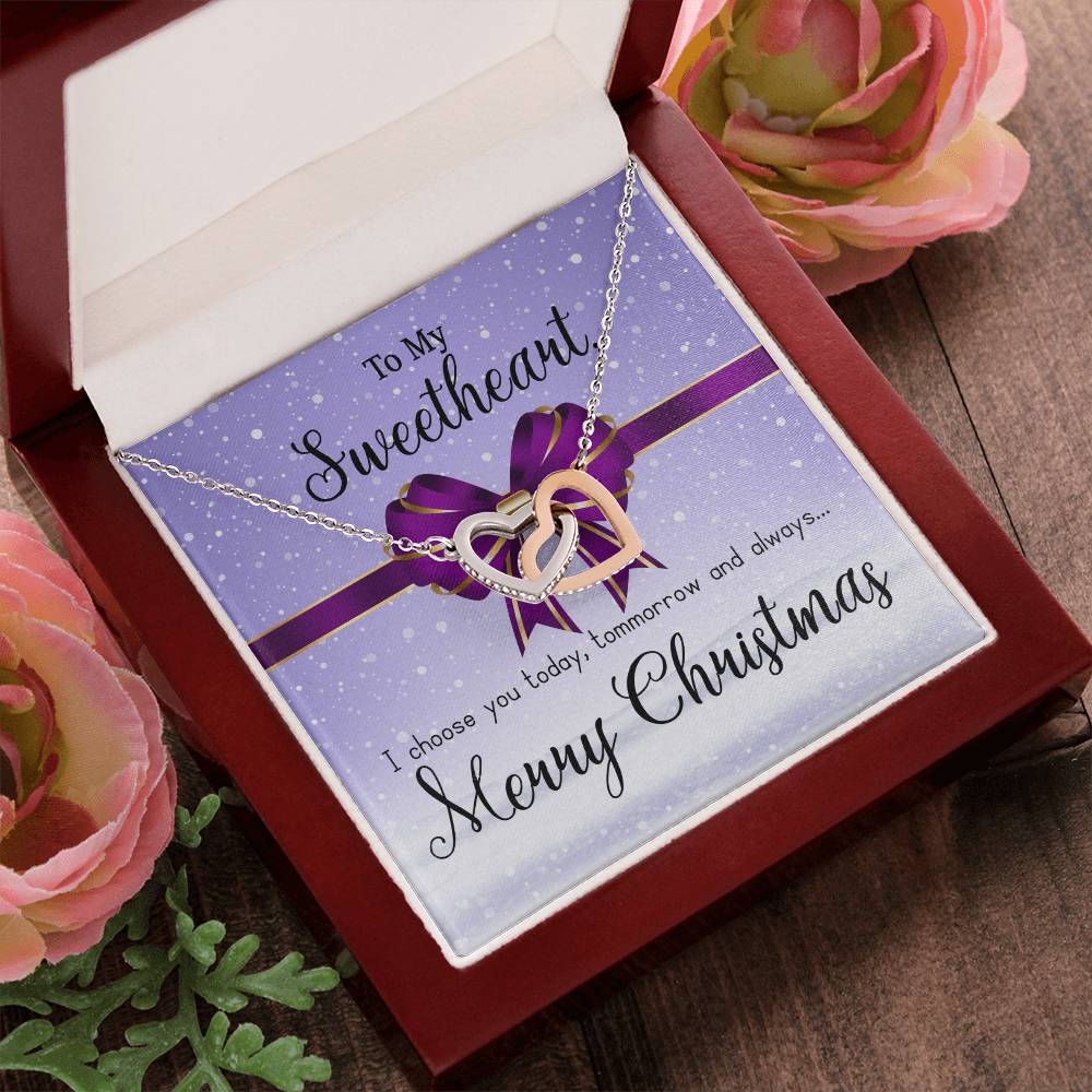 To My Sweetheart Necklace Interlocking Hearts Necklace