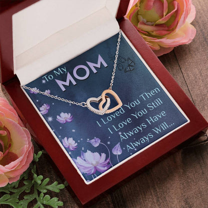 To My Mom - Interlocking Hearts Necklace