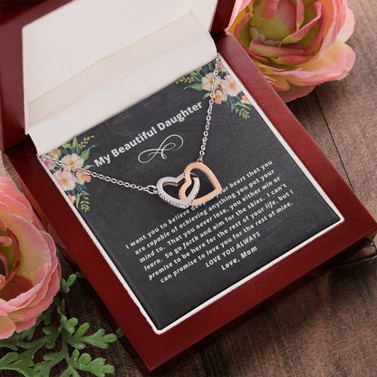 The Daughter Believe Necklace Gift Set Interlocking Hearts Necklace